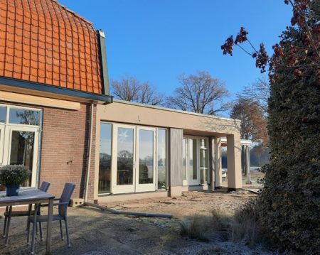 Tuinzijde woonkeuken en slaapkamer